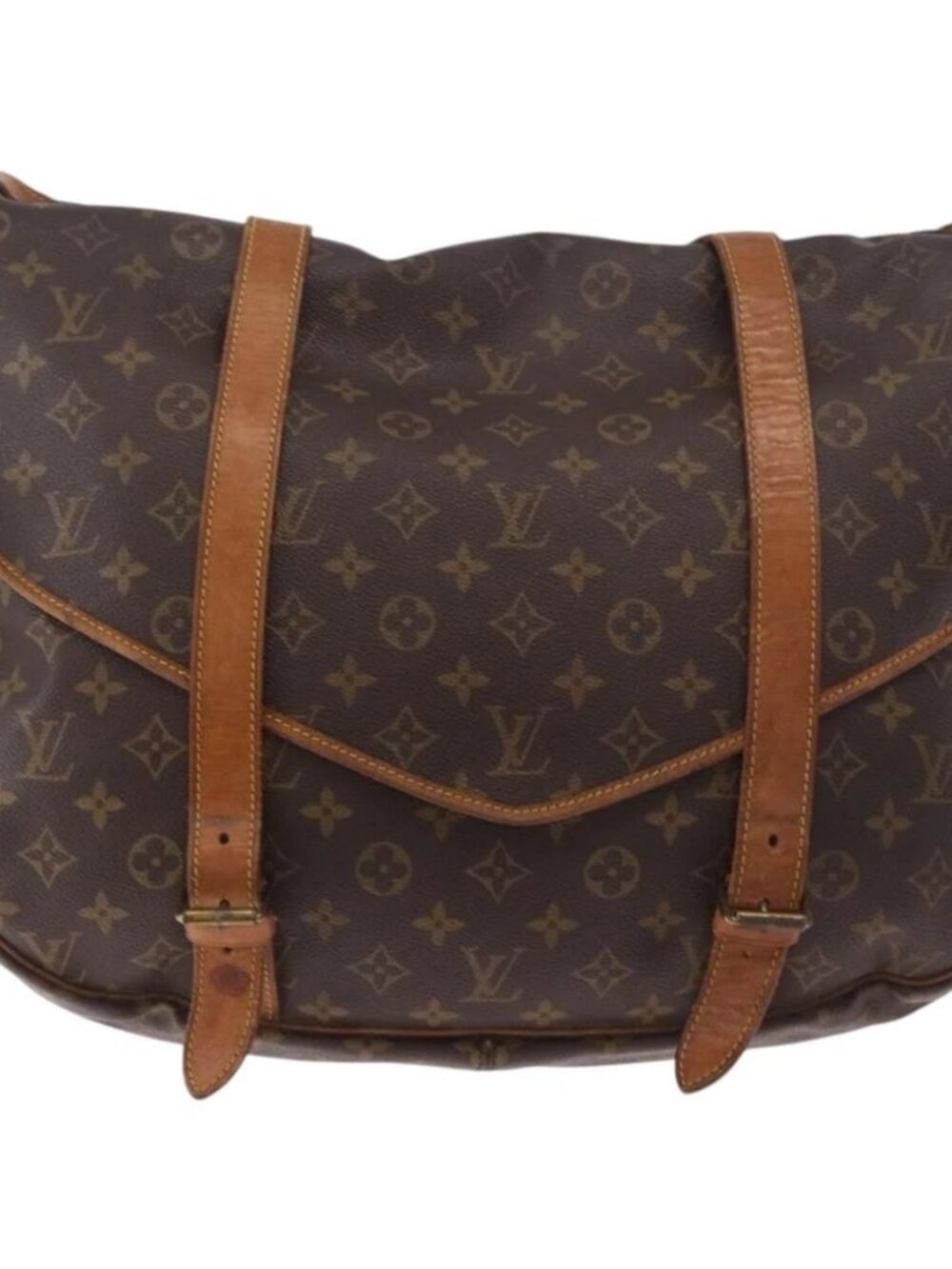 LOUIS VUITTON Monogram Saumur 43 Shoulder Bag M42252 LV Auth 185526
